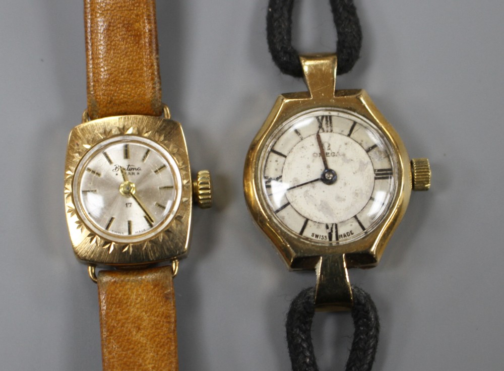 2 9ct gold wrist watches.
